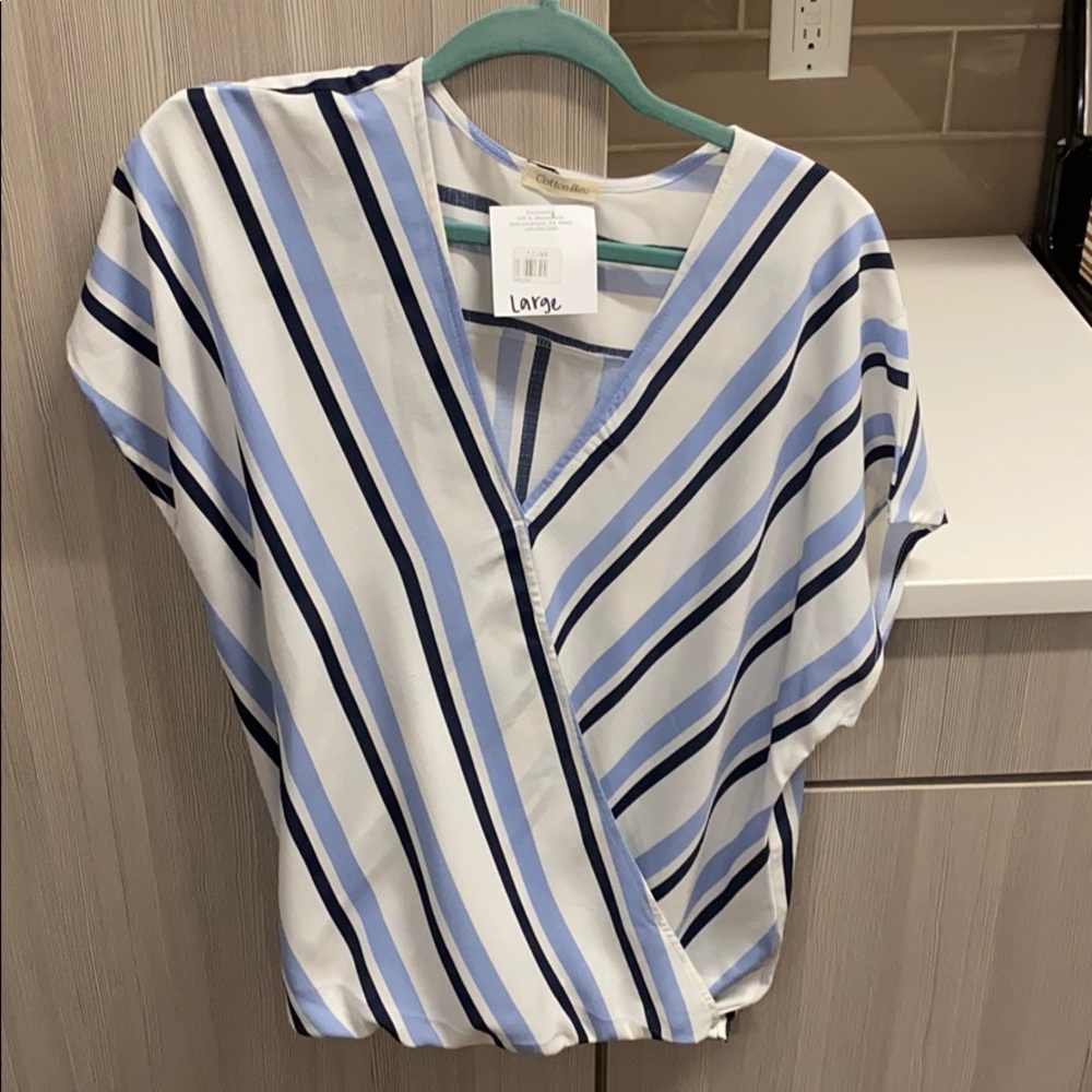 Cotton Bleu Blouse